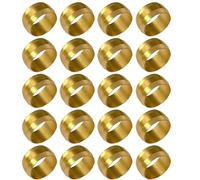 20 Pcs Brass Olives, 14mm and 16mm Heavy Duty Brass Ferrules for Leak Free Water and Gas Connections, Secure Compression Joints for Plumbing and Heating Systems
