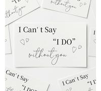 20 Pcs Bridesmaid Proposal Labels, I Can't Say I Do Without You Personalised Wine Bottle Labels for Maid of Honour, Bridesmaids Gift, Hen Party, Self-Adhesive Waterproof Stickers (8.9x5.1cm)