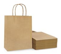 20 Pcs Brown Paper Party Bags with Twist Handles, 120 GSM Kraft Large Brown Gift Bags for Kids Adults Party Favor Birthdays Christmas Baby Showers Weddings Retail and Sweet (27x21x11cm)