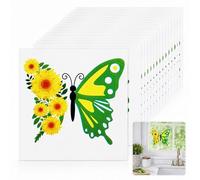 20 PCS Butterfly Window Fly Stickers, Decorative Fly Trap for Fruit Flies & House Flies, Non-Toxic Fly Killer