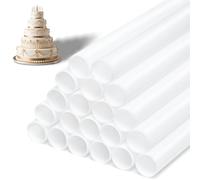 20 Pcs Cake Dowels for Tiered Cakes | Re-usable Plastic Cake Supports | 11.8 Inch Heavy Duty Cake Pillars, Stacking Sticks, Wedding & Party Cake Construction Rods