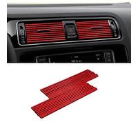 20 PCS Car Air Conditioner Vent Decorative Strip, Waterproof Bendable Auto Air Vent Decoration, Universal Vehicle Interior Accessories Suitable for Straight Air Vents (Red)