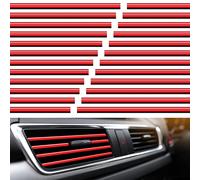 20 Pcs Car Vent Decoration Strips，PVC Car Decoration Interior，Universal Car Air Vent Trim, Red Car Accessories for All Straight Air Vent Outlet