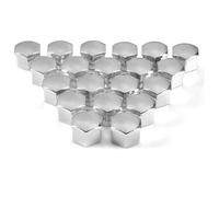 20 Pcs Car Wheel Nut Caps Bolt Covers for Dacia Duster 2 2017-2022 2023, Wheel Bolt Nut Caps Covers Hexagonal Tire Nut Covers Nut Caps,Silver-17mm
