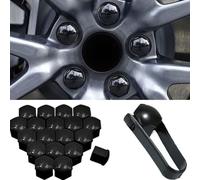 20 Pcs Car Wheel Nut Covers Caps for Peu-geot 306 307 308, Custom Hexagonal Cap Bolt Cover Tyre Hub Anti Theft Protect Accessories,A/Black-17mm