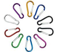 20 Pcs Carabiner Clip, 46mm/1.6inch Multicolor Locking Key Chain Clips for Camping Traveling Hiking Keychains Keyring Outdoor