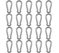 20 Pcs Carabiner Clip Hook, 40 x 4 mm Aluminium Mini Carabiner Hook Karabiner Clip Small for Backpack Belt Tent Camping Traveling (Not for climbing)