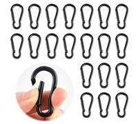 20 Pcs Carabiner Clip, M4 Aluminum Alloy Locking Carabiner Clips Small