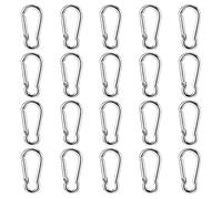 20 PCS Carabiner Clips Snap Hooks, Aluminum Carabiner Keychain, Small Karabiner Keyring Clip Snap Hook for Backpack Dog Leash Fishing Camping Awning (Not for Climbing)