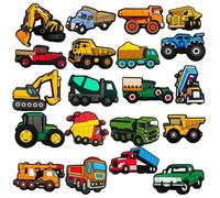 20 Pcs Cars Shoe Charms Engineering Truck Shoe Decorations Construction Vehicle Shoe Accessories for Girls Boys