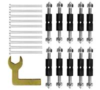 20 Pcs Cassette Screws Support Rod Kit Repair Type 86 Junction Box Tools Adjustable Cassette Repair Device Screws with 1 Pcs Wrench Set for Wall Mount Junction Box Tools Electrician Accessories