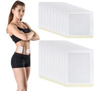 20 PCS Castor Oil Pack Wrap Castor Oil Wrap Castor Oil Packs Castor Oil Pack Organic Cotton Patches Self-Adhesive Caster Oil Pack Wrap Kit for Waist Thighs Back Belly Wrap(Oil Not Included)