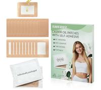 20 PCS Castor Oil Patches Individually Packaged, Disposable Castor Oil Pack Wrap with Anti Leakage Cotton Pad for Belly/Feet/Knee (Oils Not Included), 5.1" x 3.9"