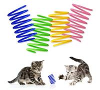 20 Pcs Cat Spring Toys Colorful Spring Cat Toy BPA-free Plastic Coil Spiral Springs Pet Interactive Toys for Cat Kitten Pets Novelty Gift