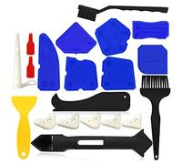20 Pcs Caulking Tool Kit Silicone Sealant Finishing Tools, Silicone Nozzle Applicator, Grout Scraper, Cleaning Brush, Reusable for Kitchen Bathroom Window Sink Joint