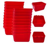 20 Pcs Chicken Coop Feeder Water Cup,16 oz Cage Cups Chicken Feeder Waterer, Cage Cups Birds Hanging Feeders, Chicken Feeder Water Bowl for Parakeet Poultry Pigeon Bunny Wire Cage (Red)