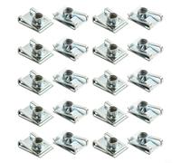 20 Pcs Chimney Nuts Spire Clips Lug Fasteners U Nuts Fixings Panel M5 M6 M8 Duty Zinc Plated U Nuts Fixings(M8)