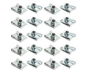 20 Pcs Chimney Nuts Spire Clips Lug Fasteners U Nuts Fixings Panel M5 M6 M8 Duty Zinc Plated U Nuts Fixings(M8)