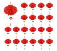 20 PCS Chinese New Year Decoration 2025 2026-Chinese Lanterns, Red Foldable Paper Lanterns Are Suitable for Outdoor and Indoor Decorations During the Spring Festival (25cm×19cm)