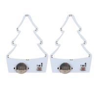 20 PCS Christmas Tree Creative Easy Halo Lights & Easy Lights for DIY Light-Up Christmas Cards Making Scrapbook Decoration ; Self-Adhesive Light-Up Units with Warm White LEDs (Without Battery)