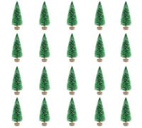 20 Pcs Christmas Tree, Mini Xmas Trees, Desktop Christmas tree, Artificial Xmas Crafts Decoration for Art Projects, Artificial Miniature Xmas Tree for DIY Table Top Decor, 4.5cm (Green)