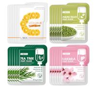 20 PCS Clay Face Mask Clay Mask Green Tea Deep Cleanse Mask Natural Clay Masks Skincare Deep Cleansing Natural Plant Extracts Face Masks Skincare for All Skin Types
