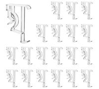 20 PCS Clear Blind Clips Window Valance Clips 2.17’ Clear Hidden Retainer Holder Clip Hidden Channel Blind Clip Replacement Plastic Cover for Blinds Horizontal Window Blinds Valances