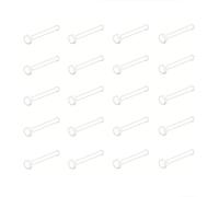 20 PCS Clear Nose Studs Retainers Nose Bone Stud Piercing 20G Invisible Flat Top Plastic Nose Piercing Acrylic Nose Ring Body Piercing Jewelry