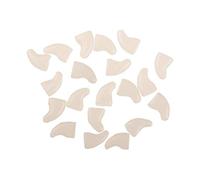 20 Pcs Colorful Cat Nail Caps,Soft Cute Reusable Plastic Pet Cat Paw Claw Protector Cover with Glue White M