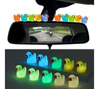 20 PCS Colorful Luminous Soot Sprites Car Decor Set,Rearview Mirror and Dashboard Accessories for Cute Anime Theme Interior Decor, Cute Anime Decor for Car Rearview Mirror. (Yellow)