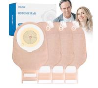 20 PCS Colostomy Bags, 15-60 mm Cut to Fit Drainable Pouches with Closure for Ileostomy Stoma Care, One Piece Ostomy Bag, Ostomy Supplies, Equipped with Exhaust Valve Device, Easy to Exhaust