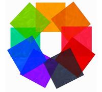 20 Pcs Coloured Cellophane Sheets for Crafts, Vibrant Colored Plastic Sheets for DIY Arts and Decoration, Versatile and Easy to Use