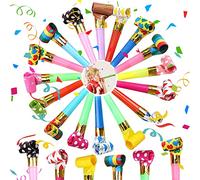 20 PCS Colourful Party Blowers Whistles, Colourful Loot Filler Noise Toy, Blowers Noisemakers, Party Noise Generator, Party Supplies for Birthday Party, Anniversary, Graduation, Wedding, Christmas