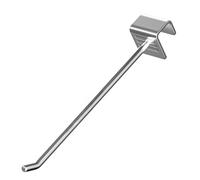 20 PCS Commercial Hooks, Small Metal Hook Hanger for Jewelry Tower Clothes Scarf Hat Key, Rectangular Tubing Hook for Retail Stores Supermarket(Silver,6mm-20CM)