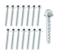 20 pcs Concrete Screws Bolts, M6 x 50 mm Flange Hexagonal Head Concrete Anchor Bolts, Masonry Screws for Brick Wall, Masonry, Marble, Brick, Wood, Stone