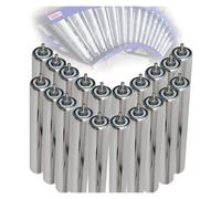 20 Pcs Conveyor Rollers for Industrial Use - 1in to 2.4in Diameter Replacement Rollers, 6 to 40 Inch Lengths, Unpowered Belt Rollers for Farm and Warehouse Applications