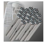 20 Pcs Conveyor Rollers Roller Set with 2.4" 2" 1.5" 1.3" 1" Diameters Heavy-Duty & Reliable for Loading Applications Material for Optimal Performance