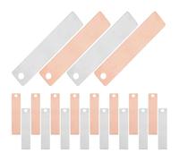 20 PCS Copper Plated Anode Sheets, 1.57x0.35x0.08 Inch Pure Copper Plating Zinc Strips for Electroplating & Roof Moss Removal