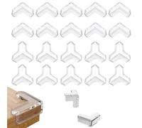 20 Pcs Corner Protectors for Kids, Transparent Anti-collision Corner Guards, Safety Silicone Bumpers, Corner Guards for Baby Proofing Furniture (2 Types L-Shap & T-Shap)