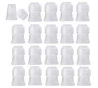 20 PCS couplers for piping bags, White Pastry Bag Coupler, Reusable Plastic Standard Couplers for Icing Nozzles, Small Piping-Tip coupler for Cake Decorating Supplies,Transparent(1.3 x 0.9 Inch)