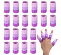 20 Pcs Crochet Finger Sleeve, Compression Knitting Finger Guards, Breathable Elastic Fingers Protectors for Crocheting, Writing & Craft Use
