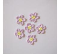 20 Pcs Crochet Flowers Applique 28mm Embroidery Applique Sewing Flowers Cloth Patches Knitted Patches Sewing on Clothes, Hats, Jeans(purple)