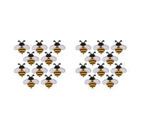 20 Pcs Cute Bee Brooch Pin Set, Zinc Alloy Retro Enamel Pins | Yellow and Shape, Polished Surface, Smooth Edges, Secure Fixation for Garments, Hats