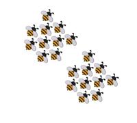 20 Pcs Cute Metal Bee Brooch Pin for Clothes and Hats, Retro Style | Zinc Alloy Build, Polished Surface and Smooth Edges, Secure Fixation, Lightweight Design, Yellow Black Finish