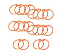 20 PCS Diameter 3cm Book Rings Metal DIY Binder Ring for Home School Office Booklets Cards File,red(Oranje)
