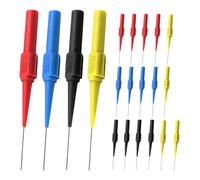 20 PCS Digital Multimeter Probes, Multi Meter Power Probe Multimeter Test Leads Test Back Probe Pin Tester Pins for Car Repairing and Laboratory Electric Multimeter Testing (Red Blue Black