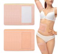 20 Pcs Disposable Castor Oil Patches Castor Oils Pack Wrap Organic Cotton Self Adhesive Castor Oil Pads Portable Anti Leakage Caster Oils Wrap Pad Easy to Use