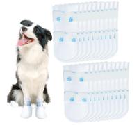 20 Pcs Disposable Dog Boots for Injured Paws Waterproof Dog Shoes with Self Adhesive Bandage Dogs Paw Protectors Stop Licking Pet Socks for Dogs Bandage Cover Indoor & Outdoor Walking (M(16-38 lb))