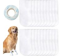 20 Pcs Disposable Dog Paw Protectors with Bandage - Waterproof & Non-Slip Design to Aid in Managing Paw Licking, Keep Injured Paws Clean for Indoor/Outdoor Recovery Bandage Color Random (S 2.5kg-5kg)
