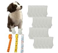 20 Pcs Disposable Dog Socks and 3 Rolls Dog Bandage Waterproof Dog Boots for Stop Licking with Adhesive Bandage, Dustproof Socks Dogs Paw Protectors Dogs Shoes for Hot Weather(M/22.05-66.14lb)